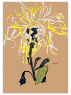 Egon Schiele Yellow Chrysanthemum - Art Print