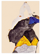 Egon Schiele Girl with Raised Elbows - Art Print