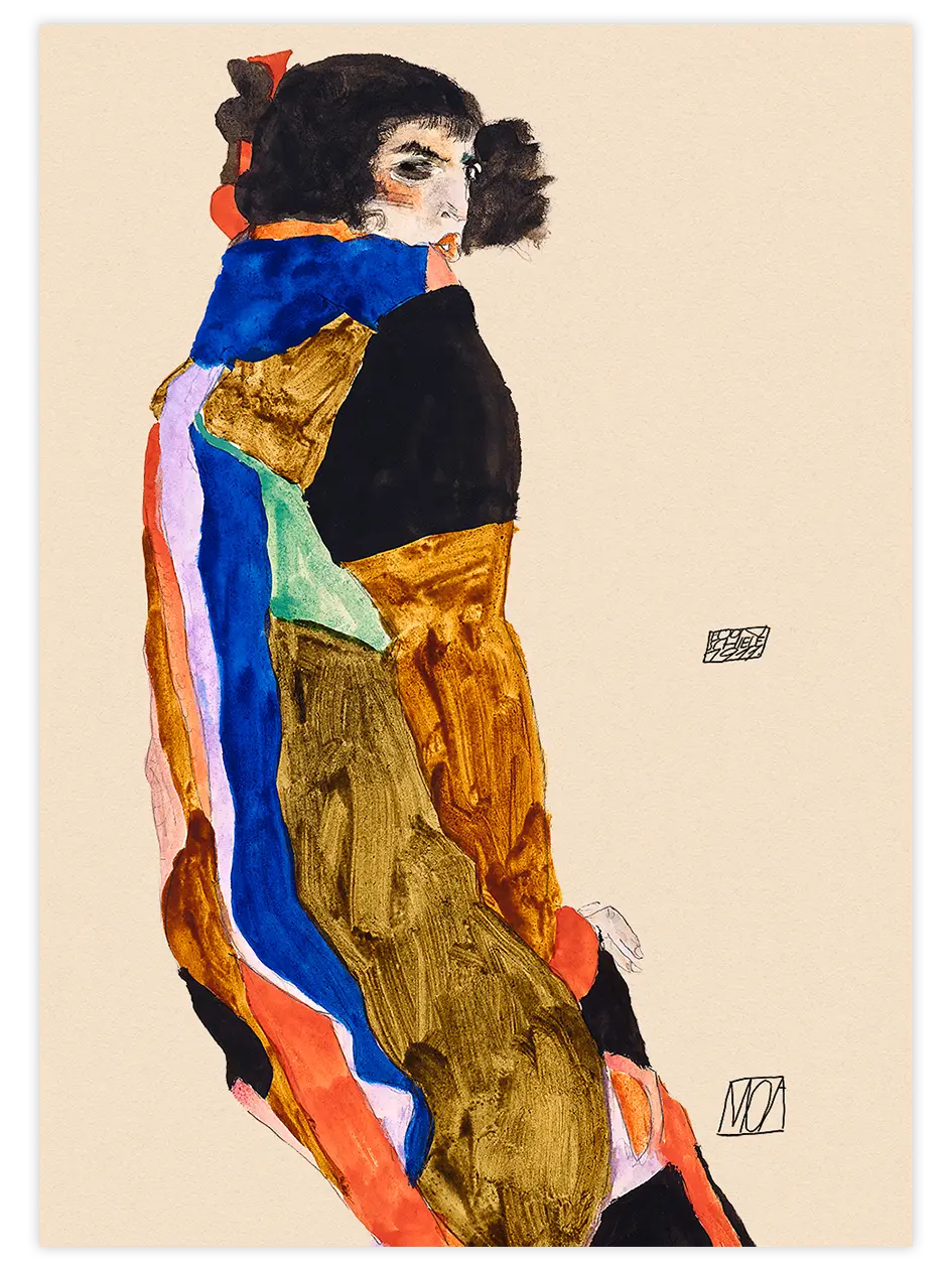Egon Schiele The Dancer Moa - Art Print Ünlü Ressamlar Poster