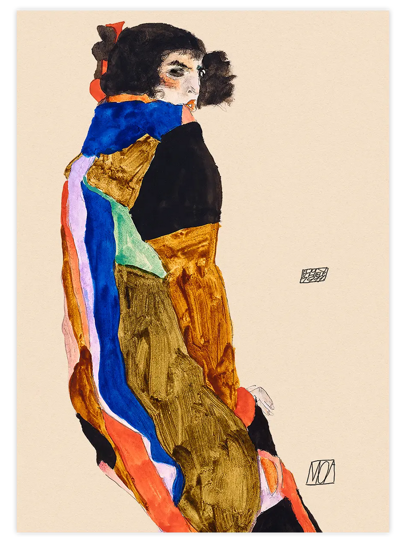 Egon Schiele The Dancer Moa - Art Print Ünlü Ressamlar Poster