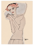 Egon Schiele Portrait Of A Woman - Art Print