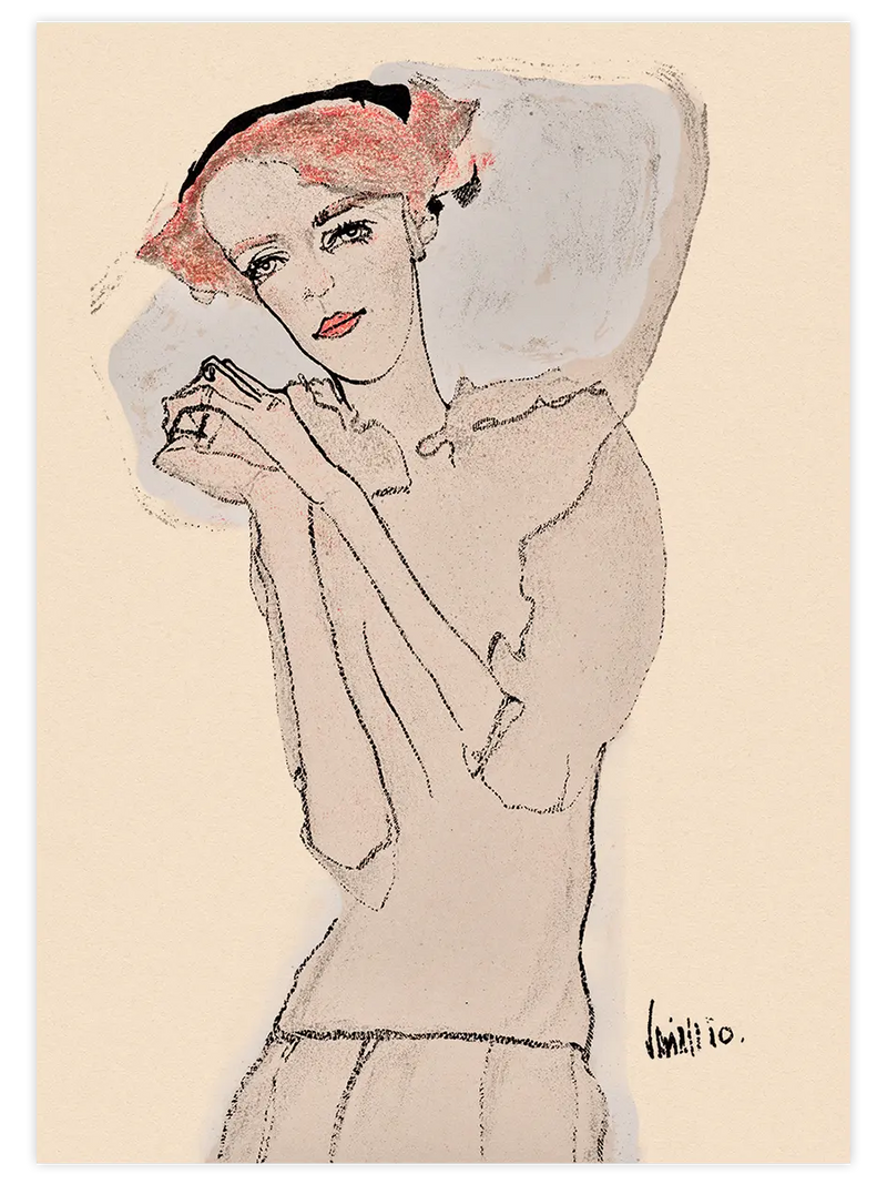 Egon Schiele Portrait Of A Woman - Art Print Ünlü Ressamlar Poster