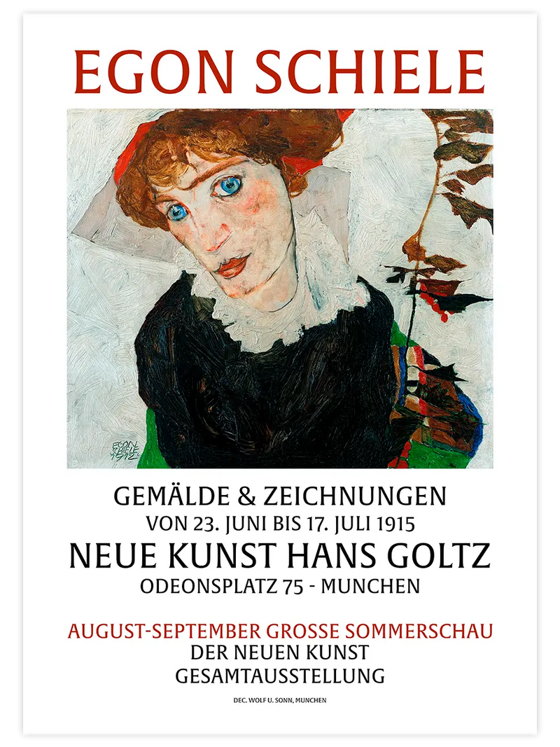 Egon Schiele Afiş N4 - Art Print Ünlü Ressamlar Poster