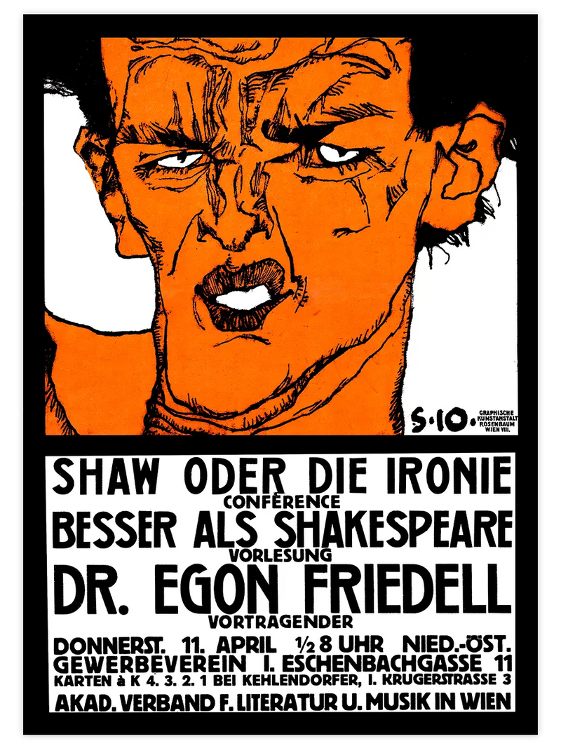 Egon Schiele Afiş N3 - Art Print Ünlü Ressamlar Poster
