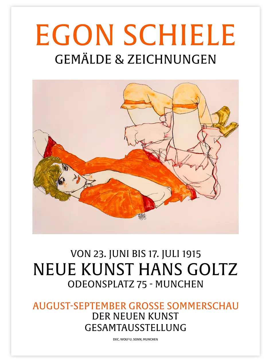 Egon Schiele Afiş N5 - Art Print Ünlü Ressamlar Poster