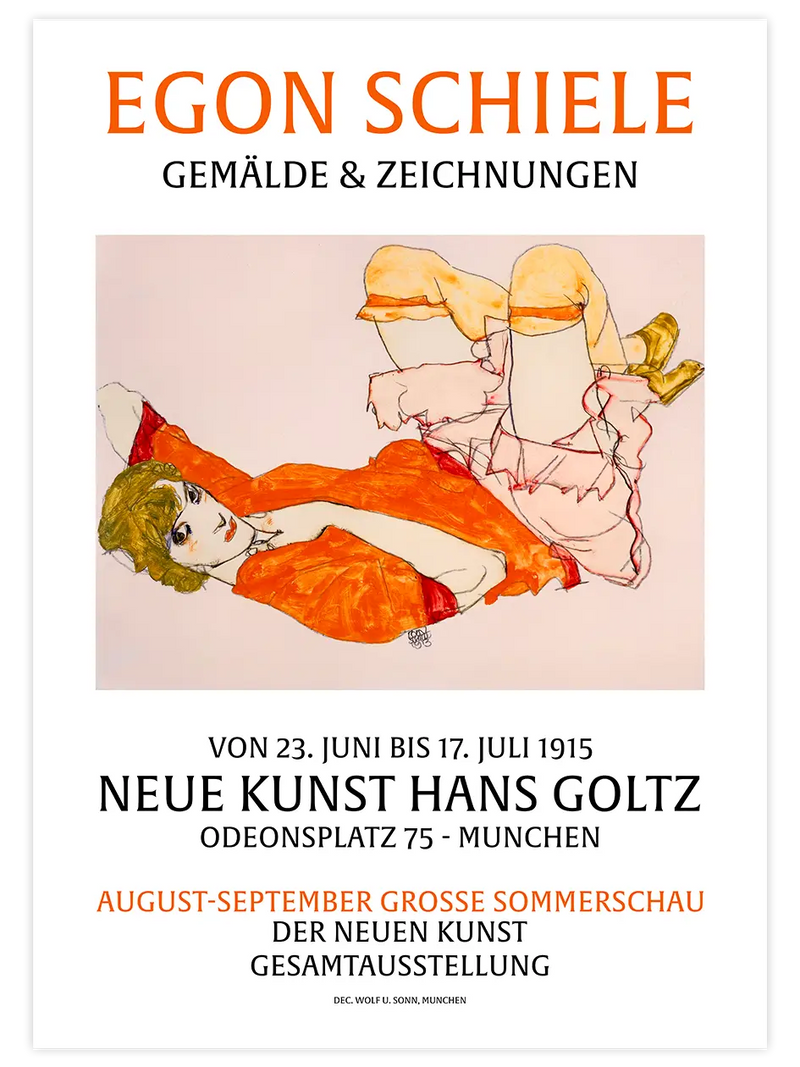 Egon Schiele Afiş N5 - Art Print Ünlü Ressamlar Poster