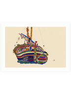 Egon Schiele Trieste Fishing Boat - Art Print