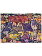 Egon Schiele Sarı Şehir - Art Print