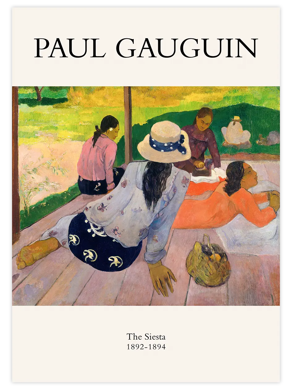 Paul Gauguin The Siesta - Art Print Ünlü Ressamlar Poster