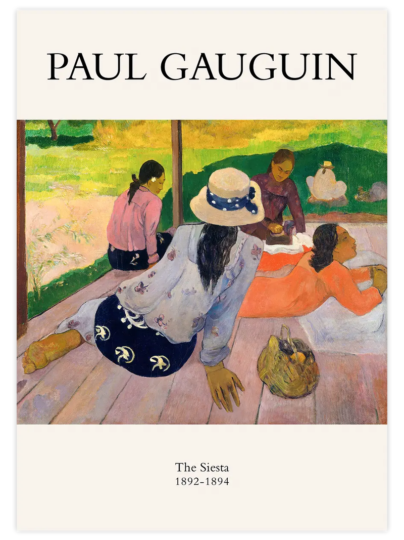 Paul Gauguin The Siesta - Art Print Ünlü Ressamlar Poster