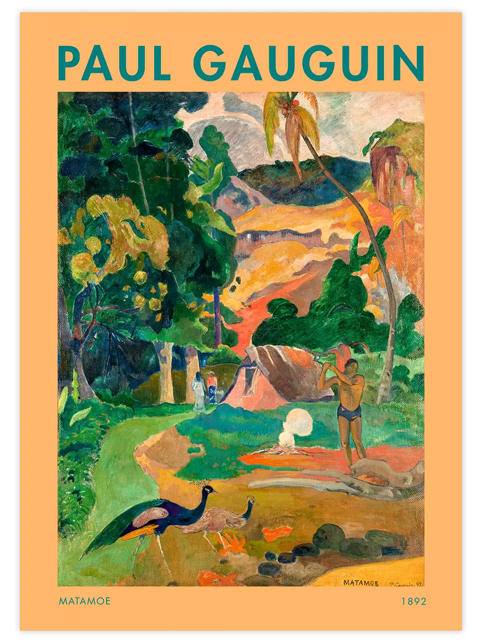 Paul Gauguin Landscape with Peacocks - Art Print Ünlü Ressamlar Poster