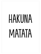 Hakuna Matata - Poster Seti Trio