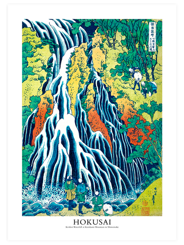 Hokusai Waterfalls - Poster Seti Duo