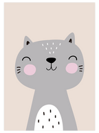 Neşeli Kedi & Aslan - Poster Seti Duo