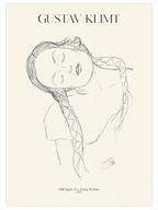 Klimt Half Figure of a Woman - Art Print