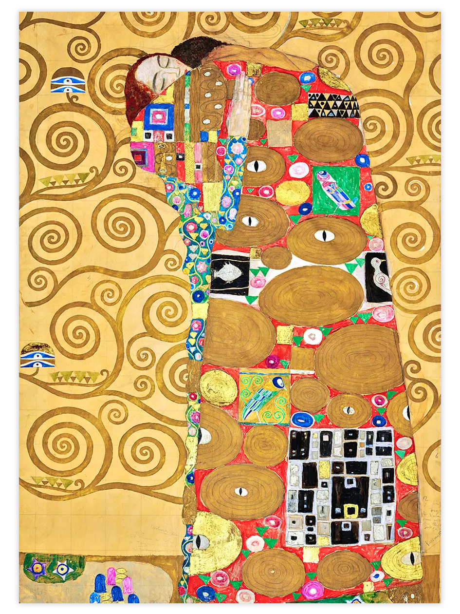 Gustav Klimt The Embrace - Art Print