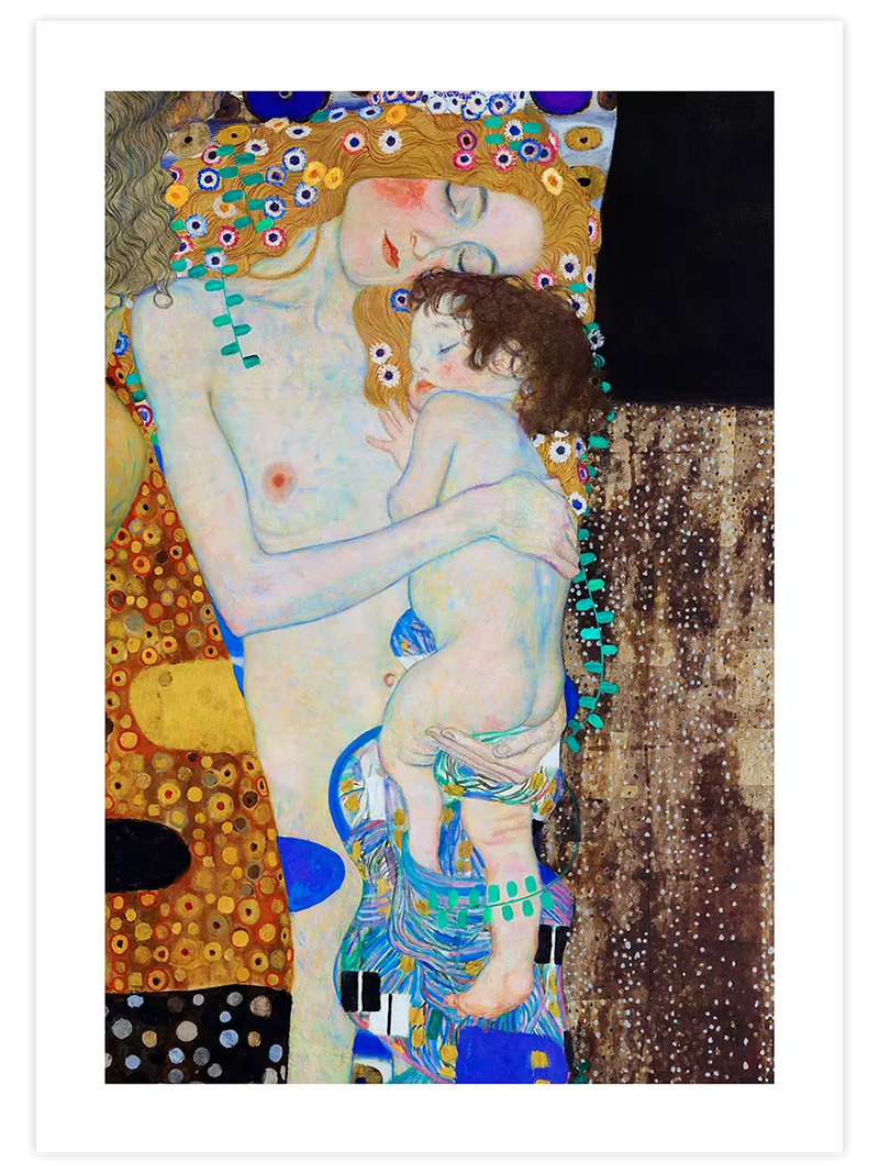 Gustav Klimt Mother and Child - Art Print Ünlü Ressamlar Poster