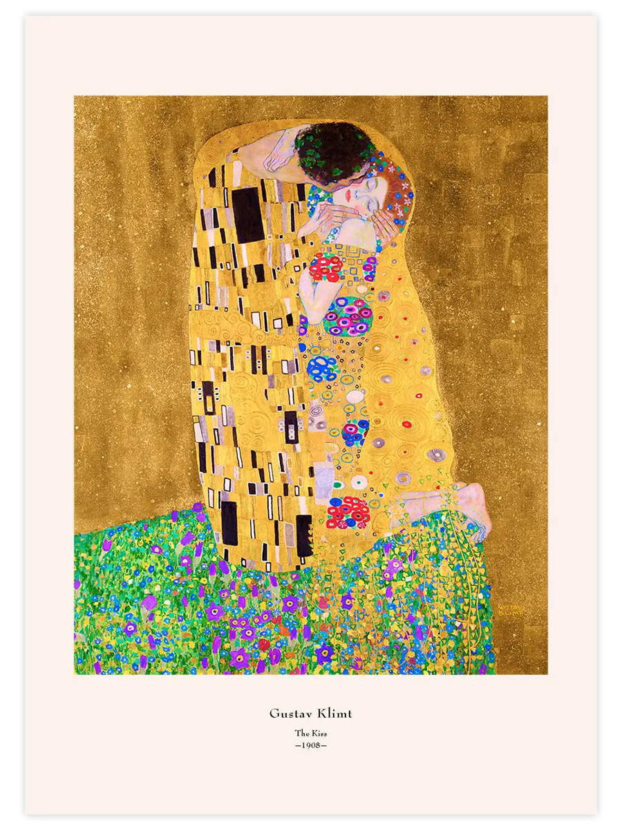 Gustav Klimt 接吻 アートプリント 約60cm x 50cm poster-klimt_2.webp?crop=