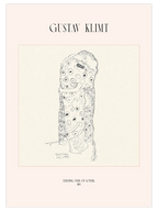 Klimt Ayakta Duran Aşık Çift - Art Print