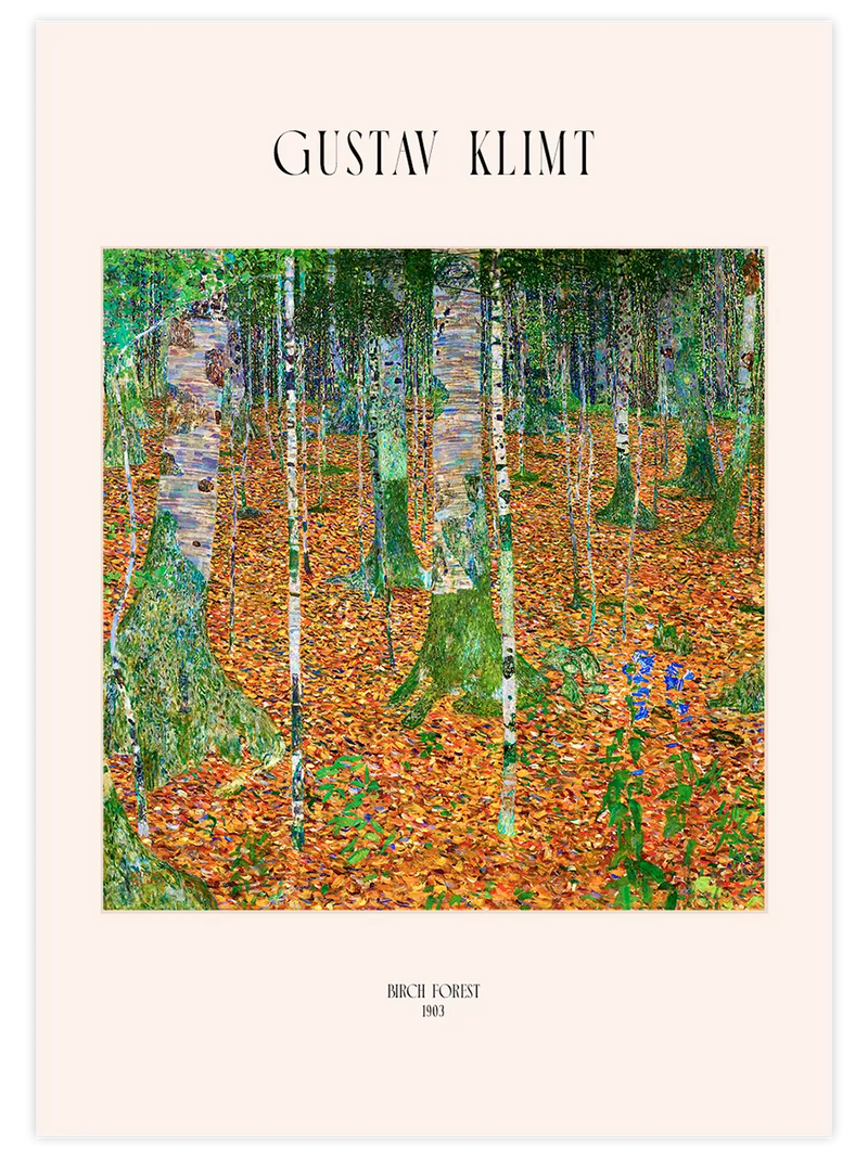 Gustav Klimt Birch Forest - Art Print Ünlü Ressamlar Poster