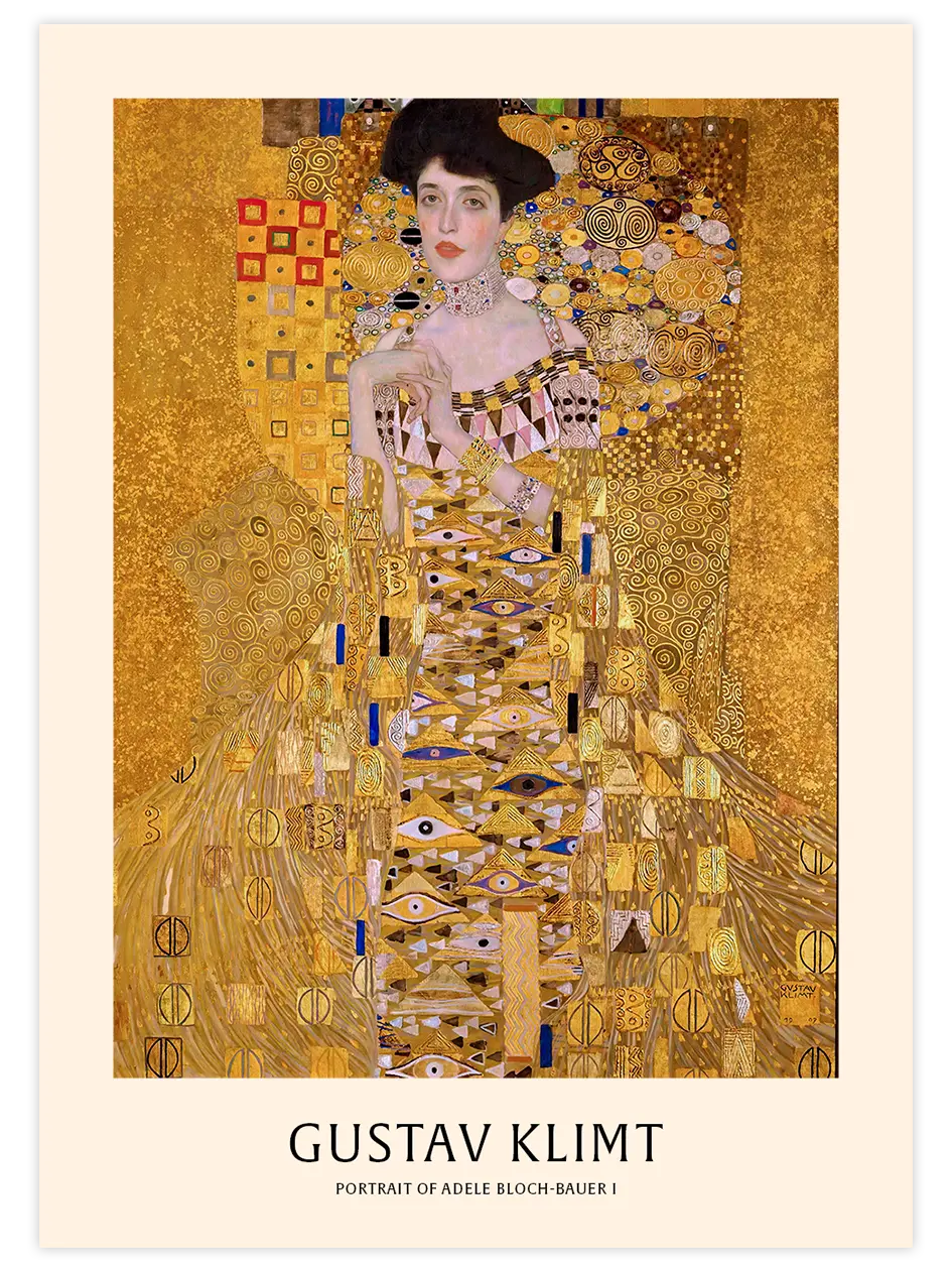 Klimt Portrait Of Adele Bloch Bauer - Art Print Ünlü Ressamlar Poster