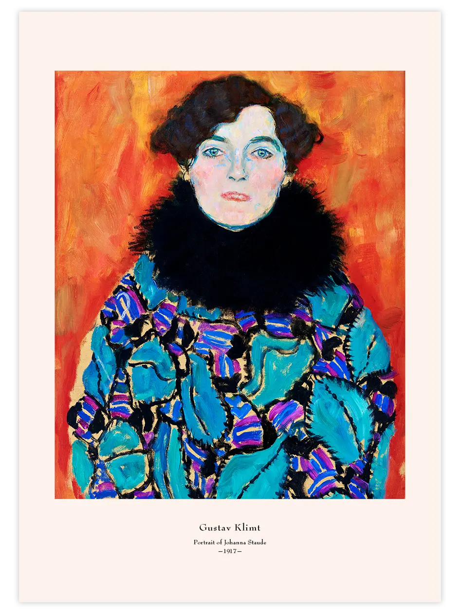 Klimt Portrait of Johanna Staude - Art Print Ünlü Ressamlar Poster