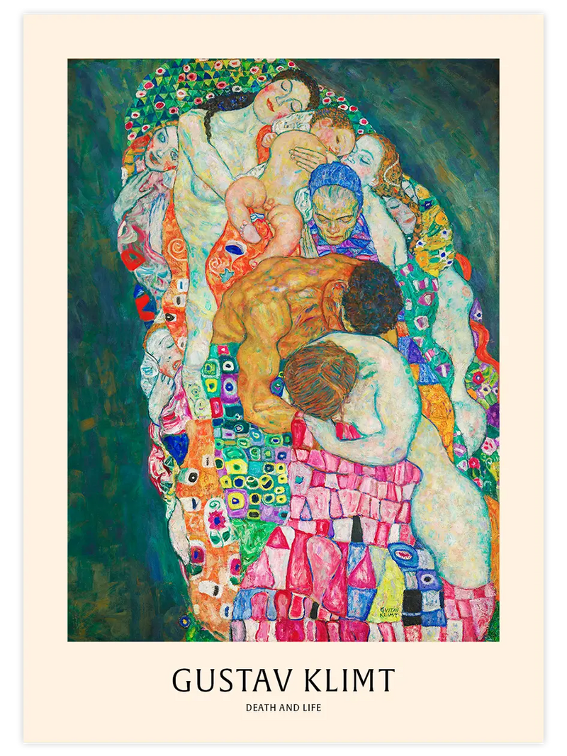 Gustav Klimt Death & Life - Art Print Ünlü Ressamlar Poster