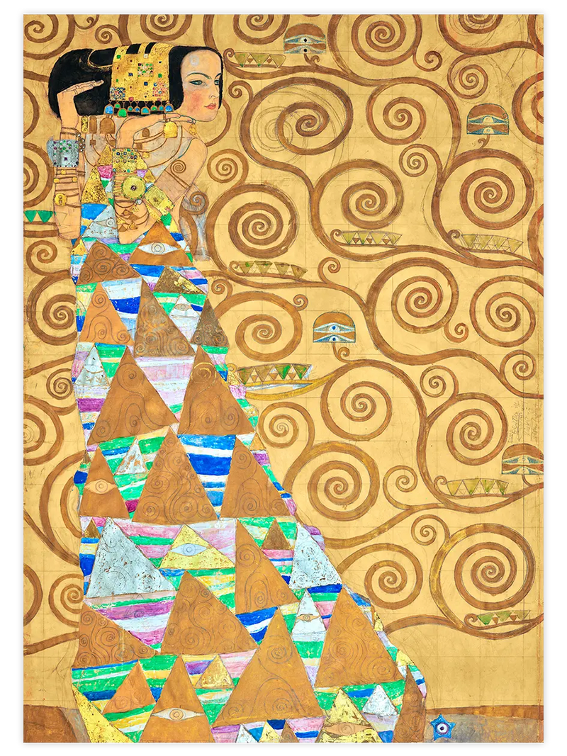 Klimt Beklenti - Art Print Ünlü Ressamlar Poster