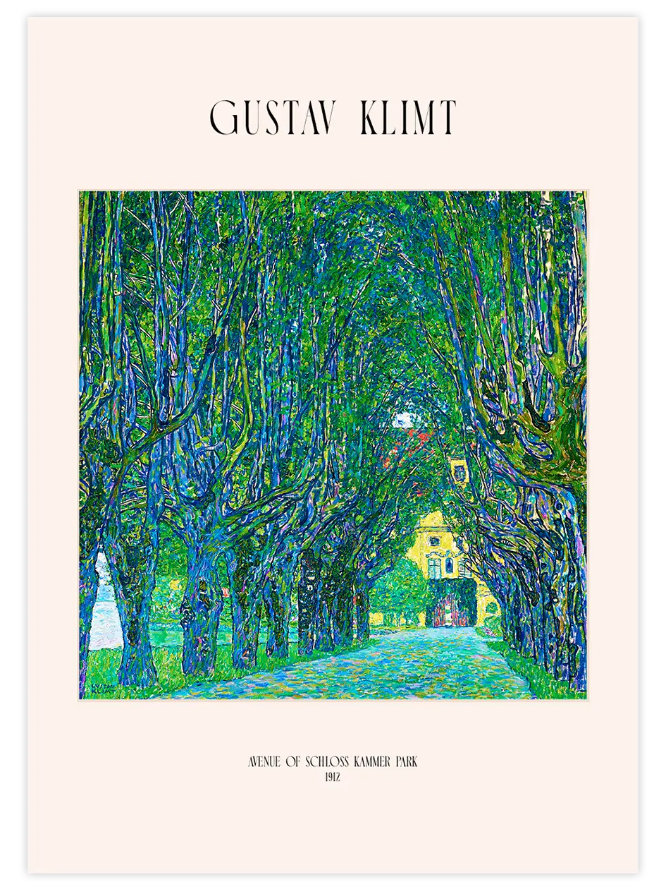 Klimt Avenue of Schloss Kammer Park - Art Print Ünlü Ressamlar Poster