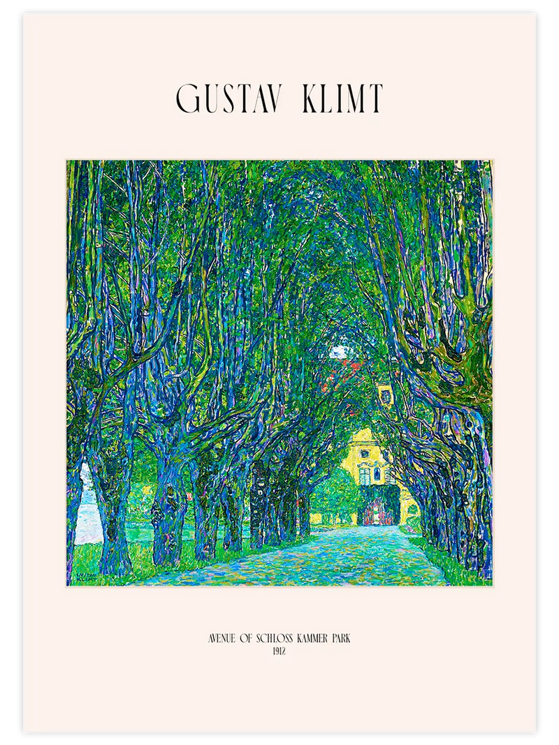 Klimt Avenue of Schloss Kammer Park - Art Print Ünlü Ressamlar Poster