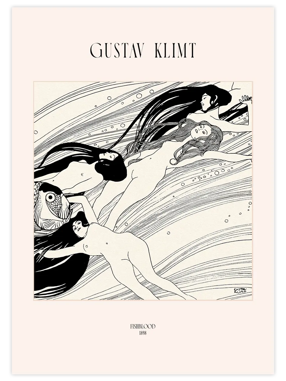 Klimt Fischblut - Art Print Ünlü Ressamlar Poster