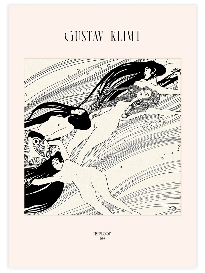 Klimt Fischblut - Art Print Ünlü Ressamlar Poster