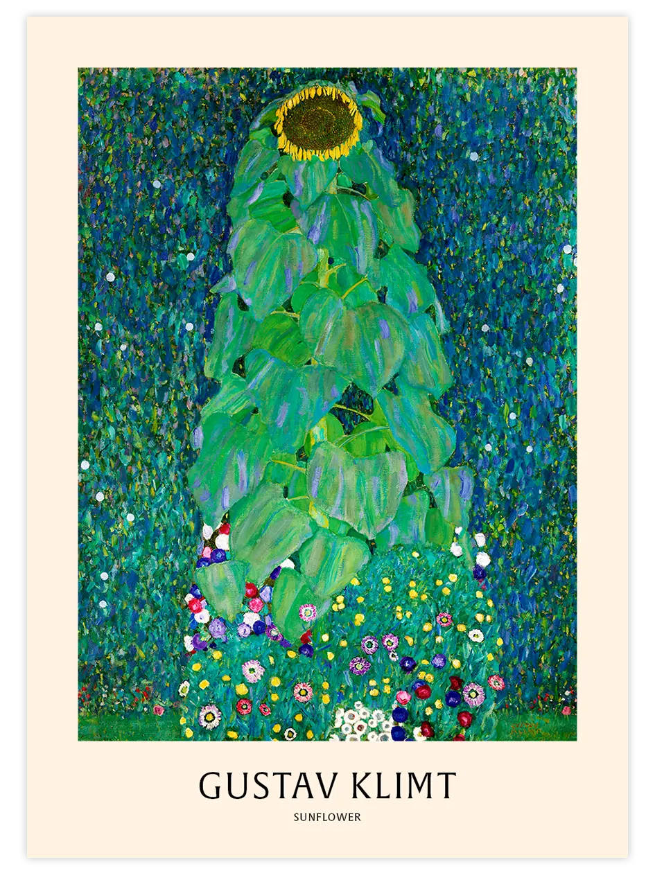 Gustav Klimt Ayçiçeği - Art Print Ünlü Ressamlar Poster