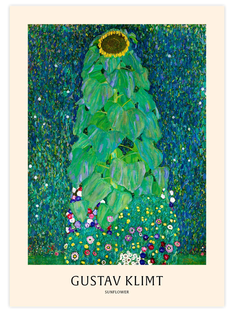 Gustav Klimt Ayçiçeği - Art Print Ünlü Ressamlar Poster