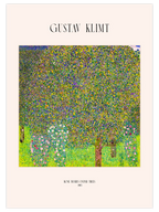 Gustav Klimt Rose Bushes Under Trees - Art Print
