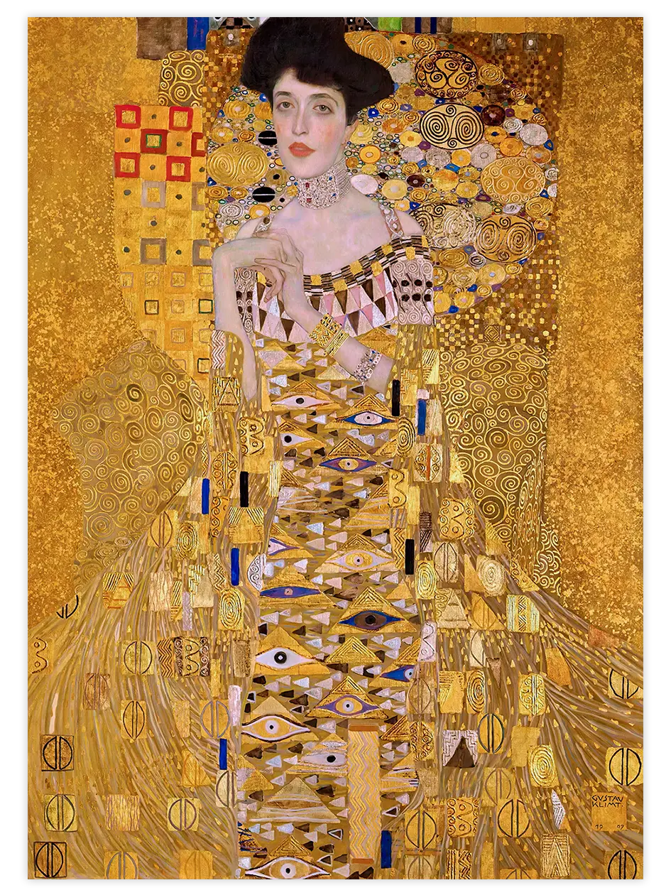 Klimt Portrait of Adele Bloch-Bauer - Art Print Ünlü Ressamlar Poster