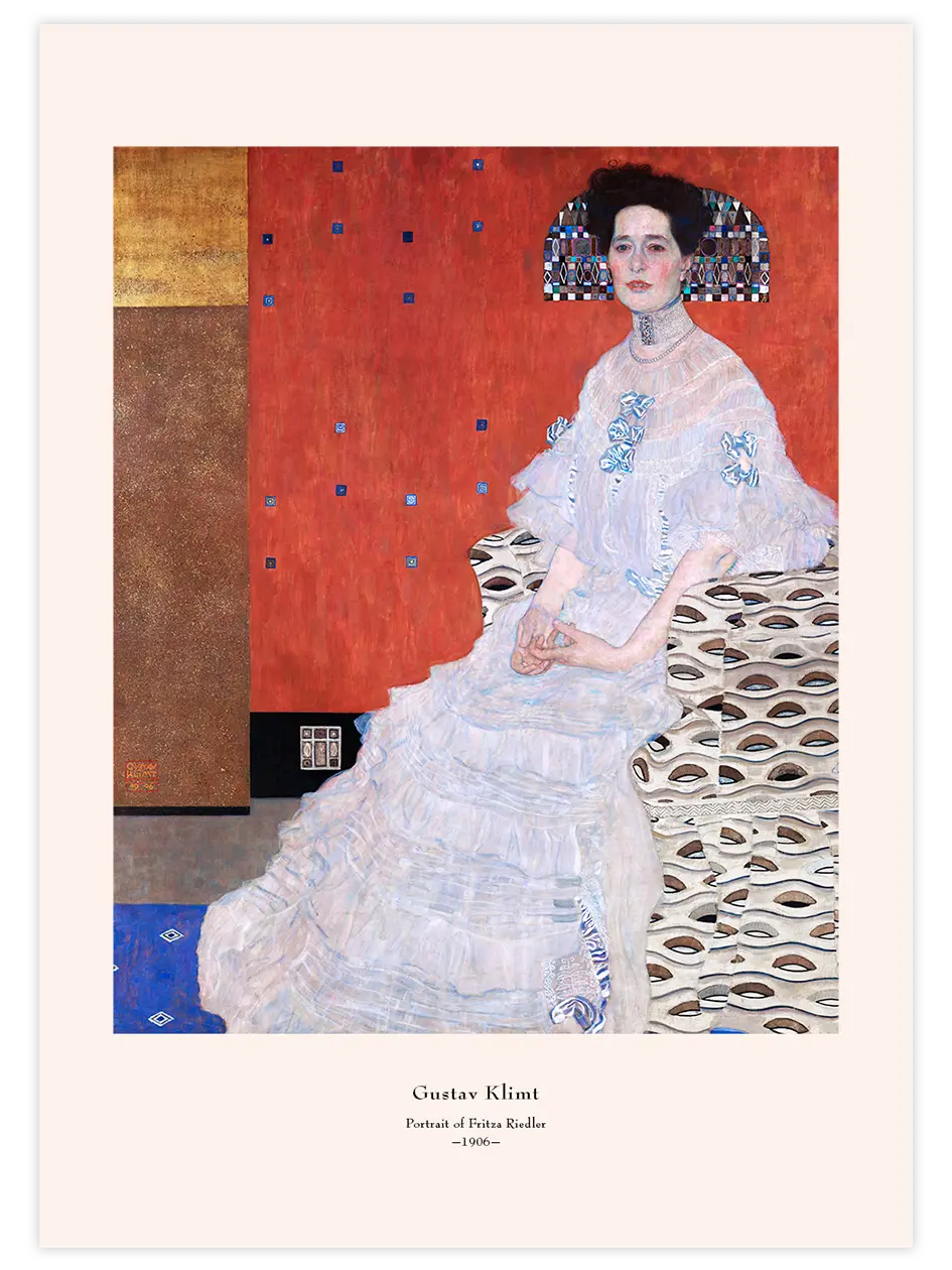 Klimt Portrait of Fritza Riedler - Art Print