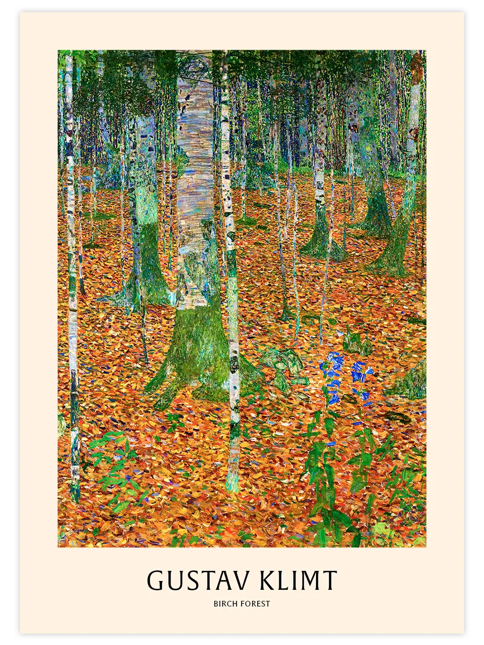 Gustav Klimt Birch Forest - Art Print Ünlü Ressamlar Poster