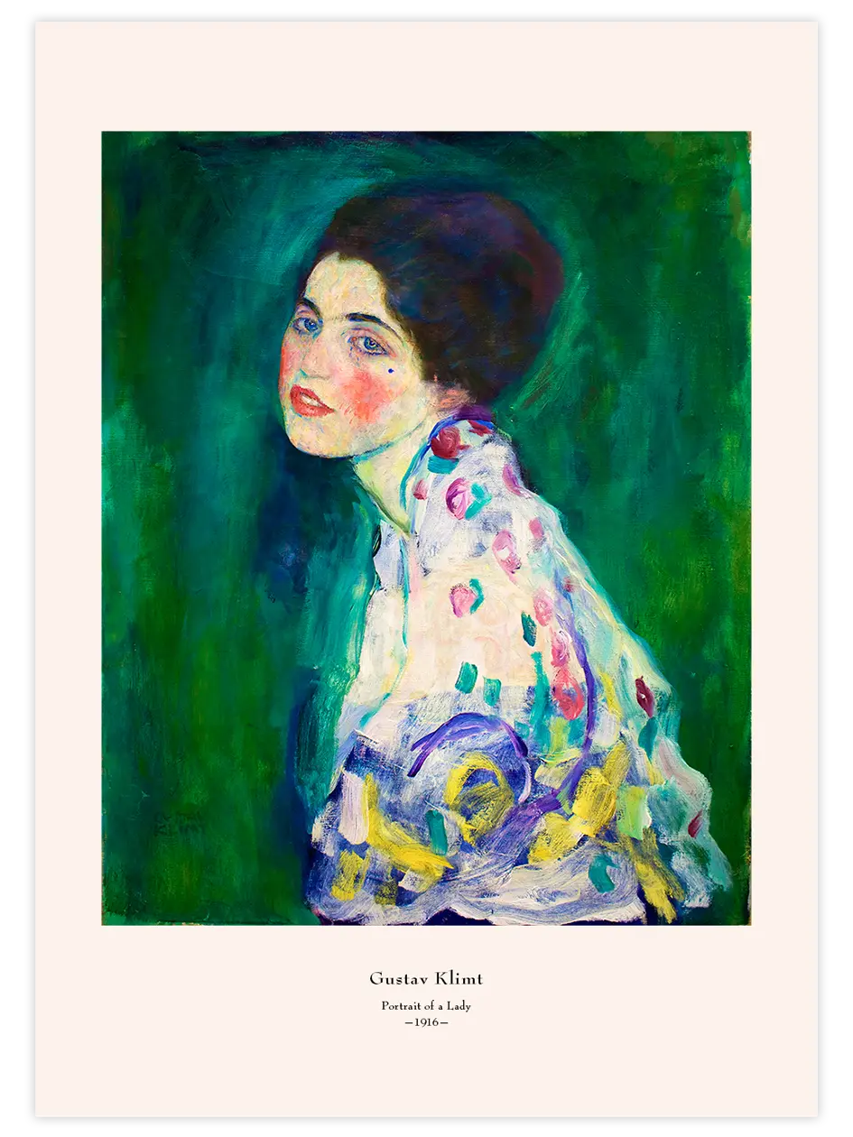 Klimt Bir Kadın Portresi - Art Print Ünlü Ressamlar Poster