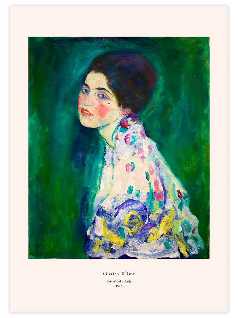 Klimt Bir Kadın Portresi - Art Print Ünlü Ressamlar Poster