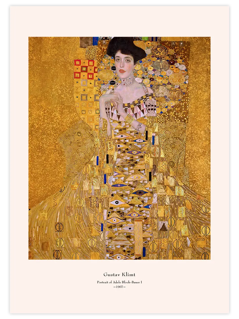 Klimt Portrait Of Adele Bloch Bauer - Art Print Ünlü Ressamlar Poster