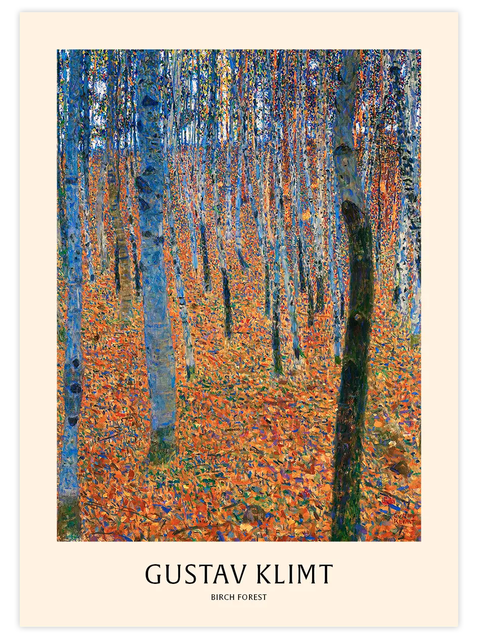 Gustav Klimt Birch Forest - Art Print Ünlü Ressamlar Poster
