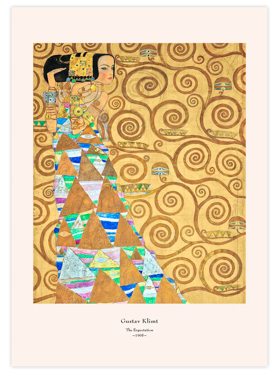 Klimt The Expectation - Art Print Ünlü Ressamlar Poster