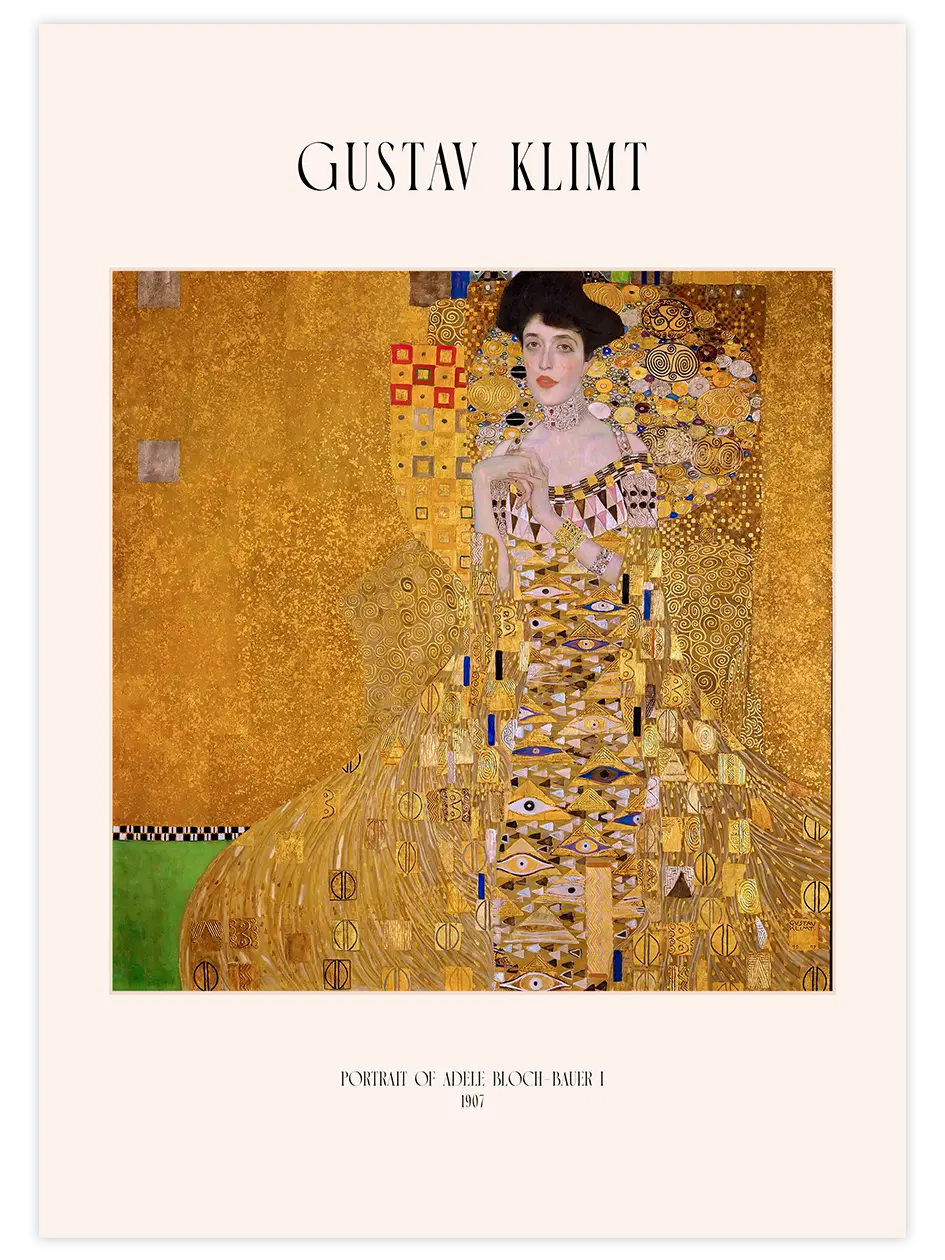 Klimt Portrait Of Adele Bloch Bauer - Art Print Ünlü Ressamlar Poster