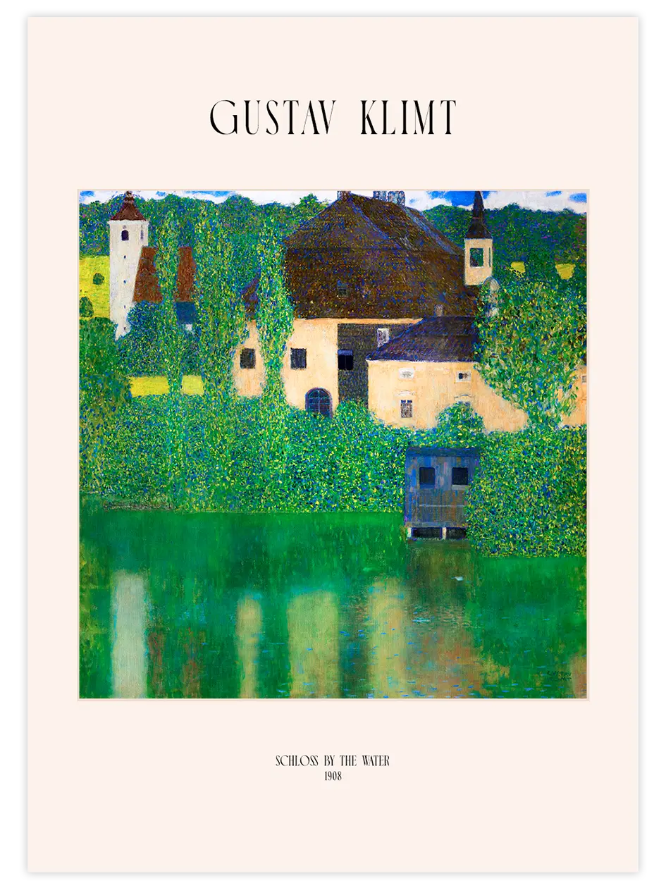 Klimt Schloss by the Water - Art Print