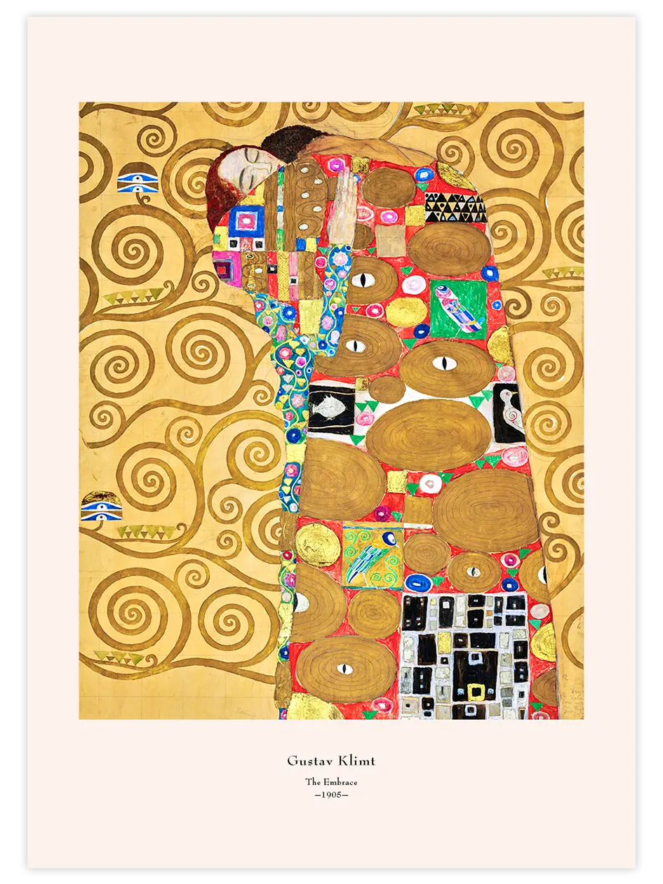 Gustav Klimt The Embrace - Art Print Ürün ana görseli