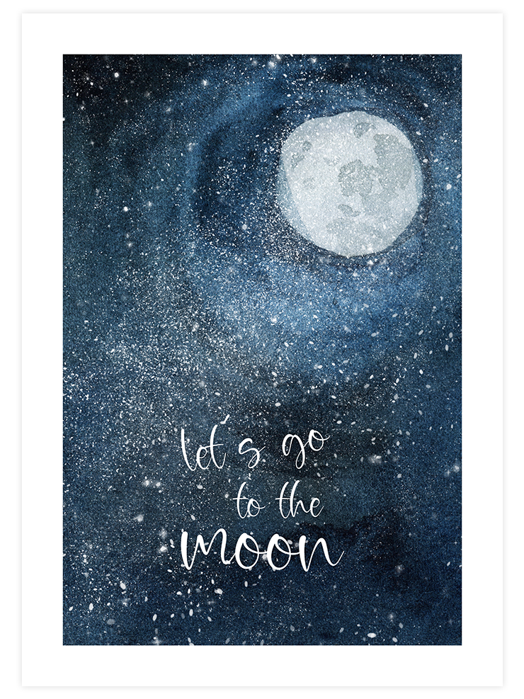 Let’s Go To The Moon - Poster Seti Duo Ürün ikincil görseli
