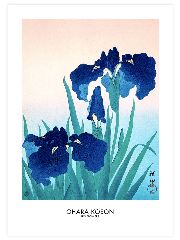 Ohara Koson Iris & Lotus - Poster Seti Duo  Poster