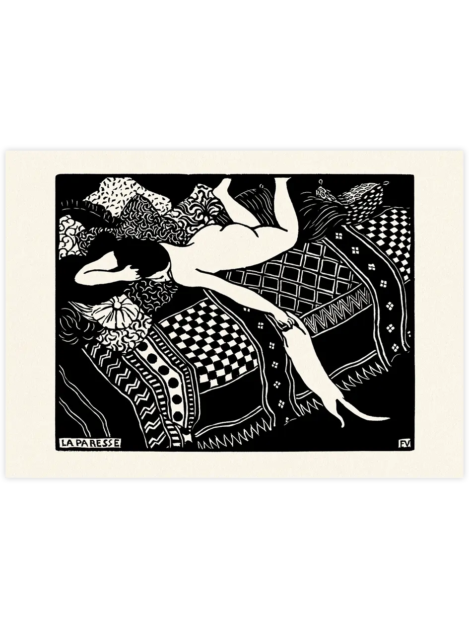 Felix Vallotton La Paresse - Art Print Ünlü Ressamlar Poster