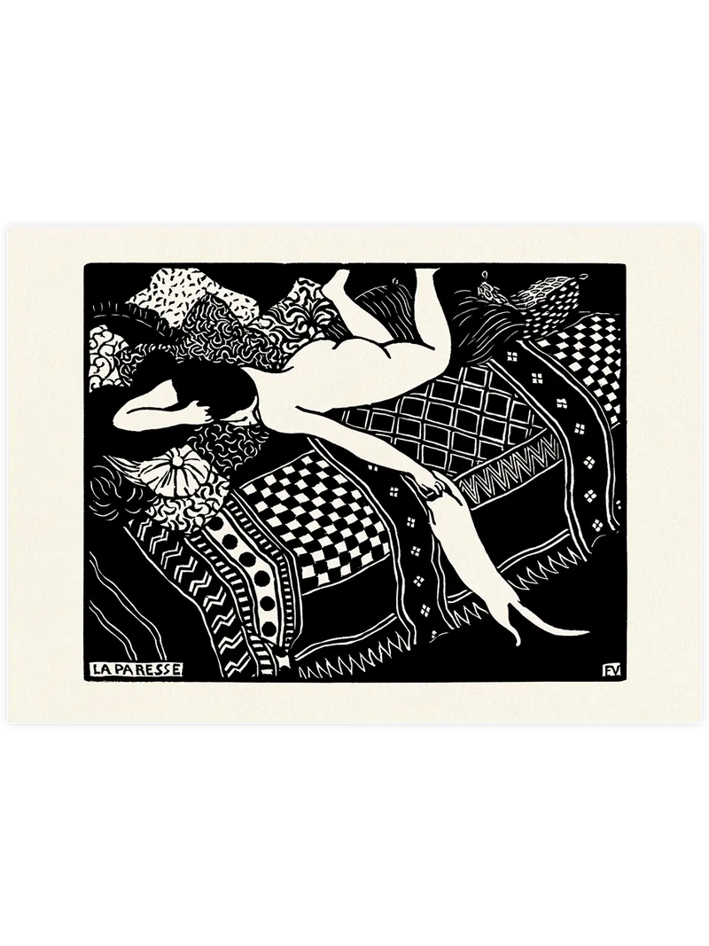 Felix Vallotton La Paresse - Art Print Ünlü Ressamlar Poster